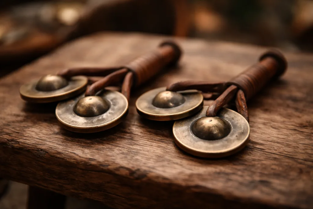 Ancient Greek crotalum, a small clapper instrument used in rituals and music of ancient Greece.