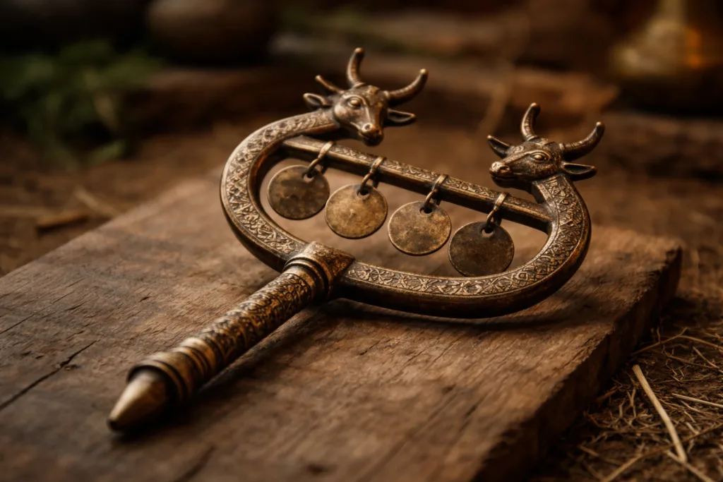 Hittite ritual instrument used in ancient ceremonies for spiritual and religious purposes.