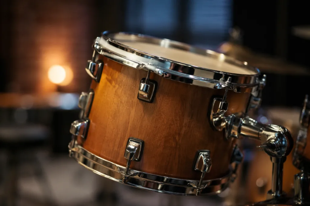 A tom-tom drum adding powerful rhythm to a modern drum kit.
