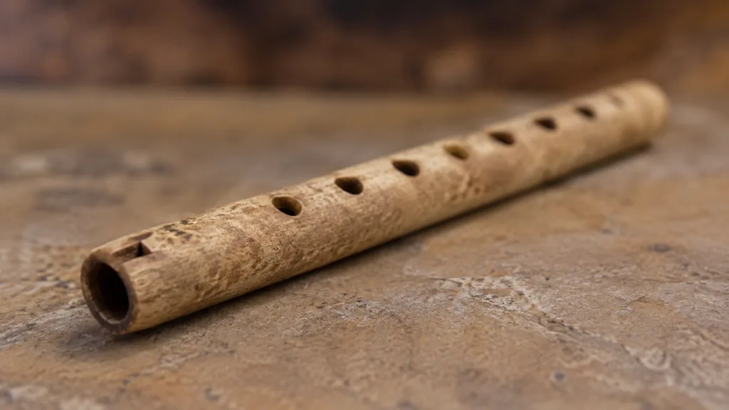 Sumerian flute, one of the earliest wind instruments from Mesopotamia, made from tuned clay and used in ancient rituals.