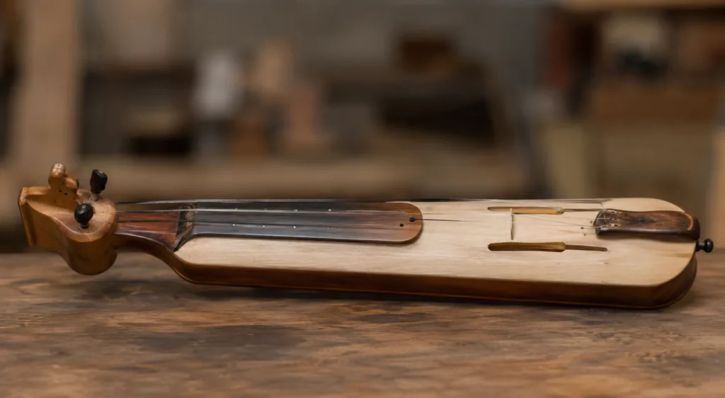 Karadeniz kemenche, a traditional string instrument used in regional Turkish music, played with expressive bowing techniques.